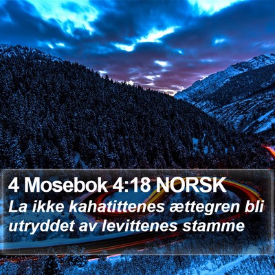 4 Mosebok 4:18 NORSK Bible Verse Image
