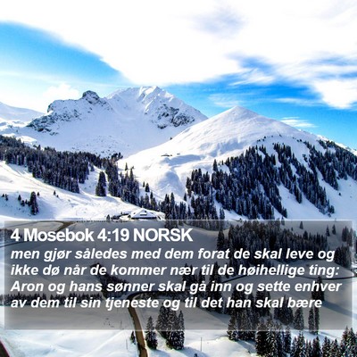 4 Mosebok 4:19 NORSK Bible Verse Image