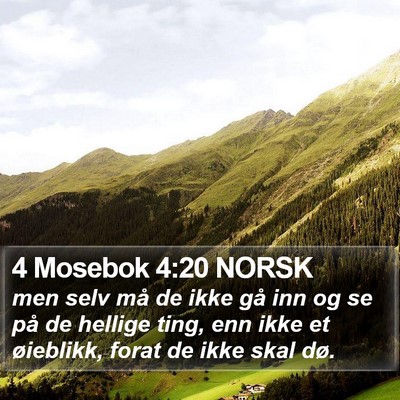 4 Mosebok 4:20 NORSK Bible Verse Image