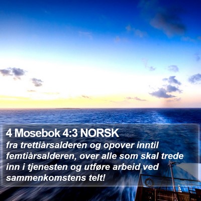 4 Mosebok 4:3 NORSK Bible Verse Image