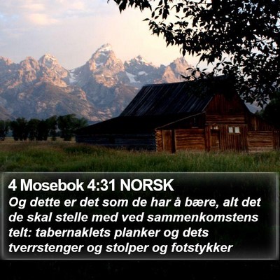 4 Mosebok 4:31 NORSK Bible Verse Image