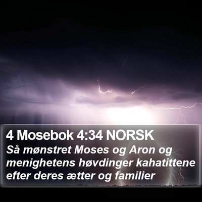 4 Mosebok 4:34 NORSK Bible Verse Image