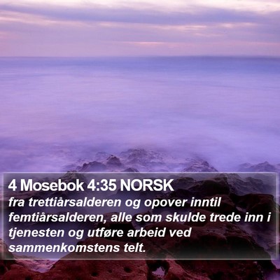 4 Mosebok 4:35 NORSK Bible Verse Image