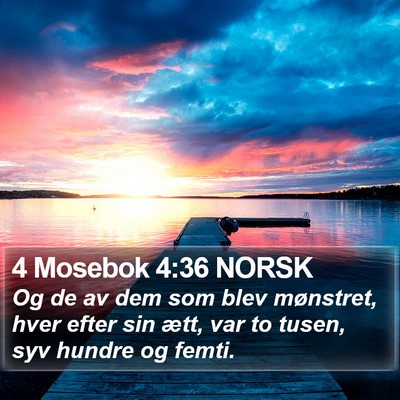 4 Mosebok 4:36 NORSK Bible Verse Image