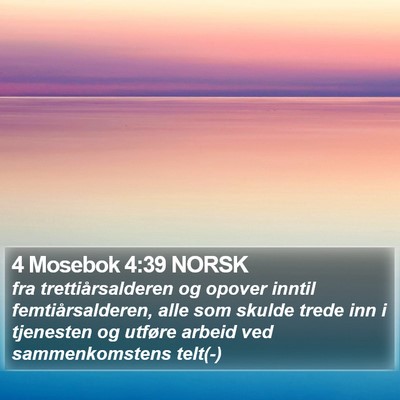 4 Mosebok 4:39 NORSK Bible Verse Image