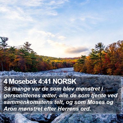 4 Mosebok 4:41 NORSK Bible Verse Image