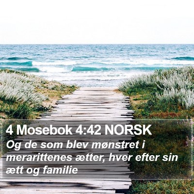 4 Mosebok 4:42 NORSK Bible Verse Image