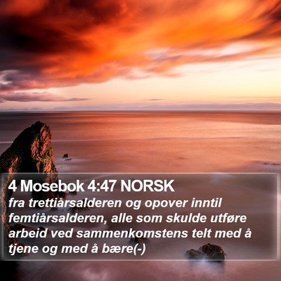 4 Mosebok 4:47 NORSK Bible Verse Image