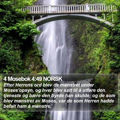 4 Mosebok 4:49 NORSK Bible Verse Image