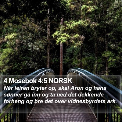 4 Mosebok 4:5 NORSK Bible Verse Image