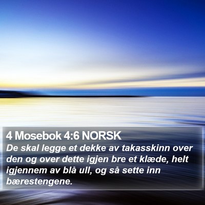 4 Mosebok 4:6 NORSK Bible Verse Image