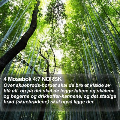 4 Mosebok 4:7 NORSK Bible Verse Image
