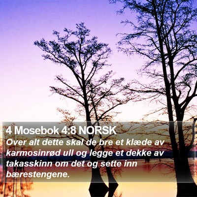 4 Mosebok 4:8 NORSK Bible Verse Image