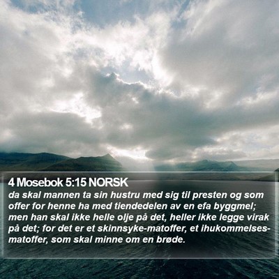 4 Mosebok 5:15 NORSK Bible Verse Image