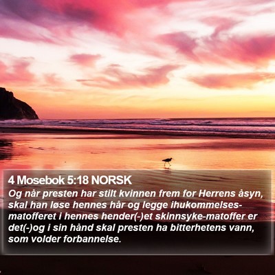 4 Mosebok 5:18 NORSK Bible Verse Image