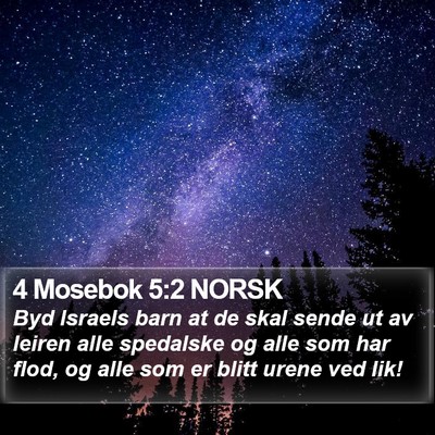 4 Mosebok 5:2 NORSK Bible Verse Image