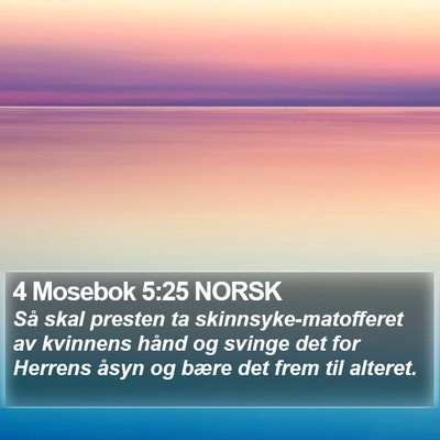 4 Mosebok 5:25 NORSK Bible Verse Image