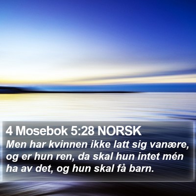 4 Mosebok 5:28 NORSK Bible Verse Image