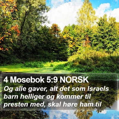 4 Mosebok 5:9 NORSK Bible Verse Image