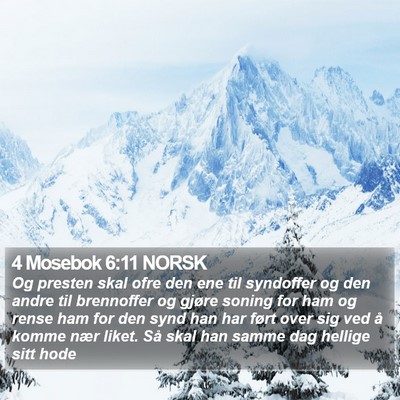 4 Mosebok 6:11 NORSK Bible Verse Image