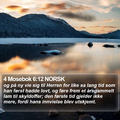 4 Mosebok 6:12 NORSK Bible Verse Image
