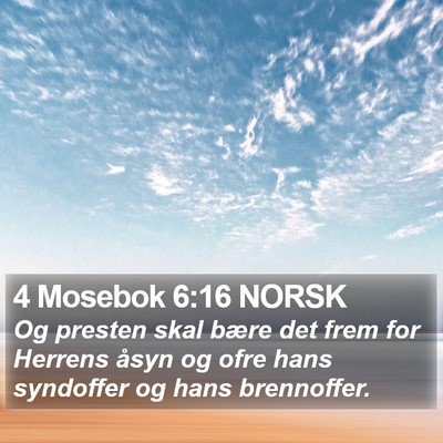 4 Mosebok 6:16 NORSK Bible Verse Image