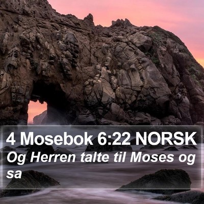 4 Mosebok 6:22 NORSK Bible Verse Image