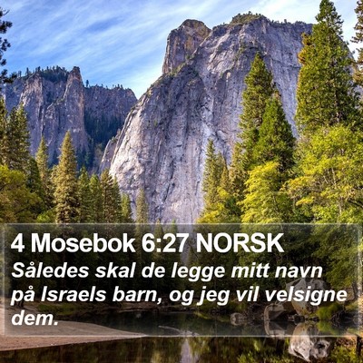 4 Mosebok 6:27 NORSK Bible Verse Image