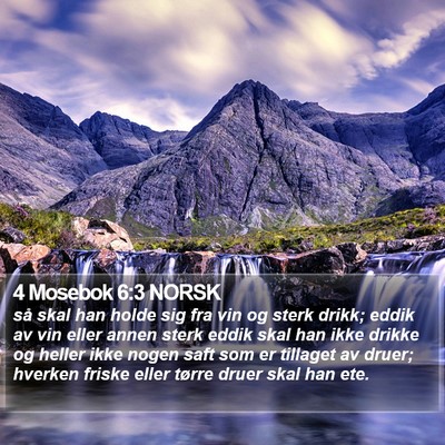 4 Mosebok 6:3 NORSK Bible Verse Image