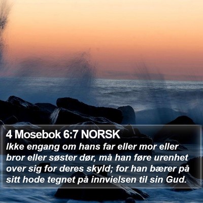 4 Mosebok 6:7 NORSK Bible Verse Image