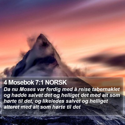 4 Mosebok 7:1 NORSK Bible Verse Image