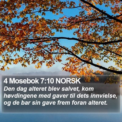4 Mosebok 7:10 NORSK Bible Verse Image