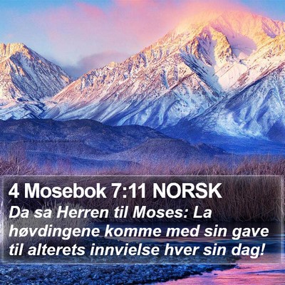 4 Mosebok 7:11 NORSK Bible Verse Image