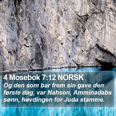 4 Mosebok 7:12 NORSK Bible Verse Image