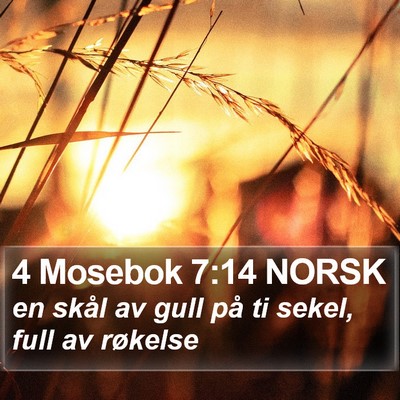 4 Mosebok 7:14 NORSK Bible Verse Image