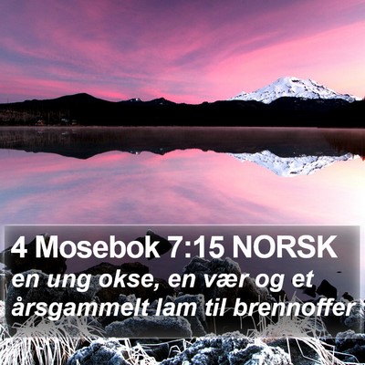 4 Mosebok 7:15 NORSK Bible Verse Image