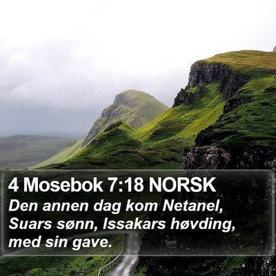 4 Mosebok 7:18 NORSK Bible Verse Image