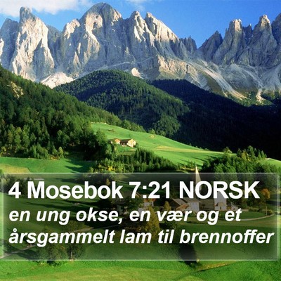 4 Mosebok 7:21 NORSK Bible Verse Image