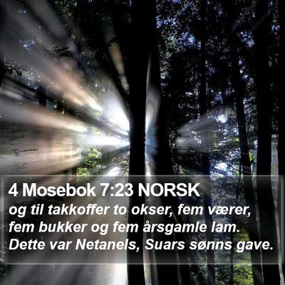 4 Mosebok 7:23 NORSK Bible Verse Image