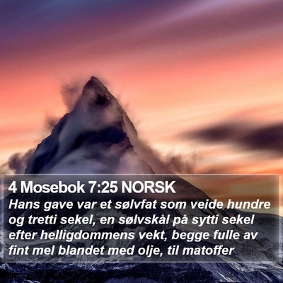 4 Mosebok 7:25 NORSK Bible Verse Image