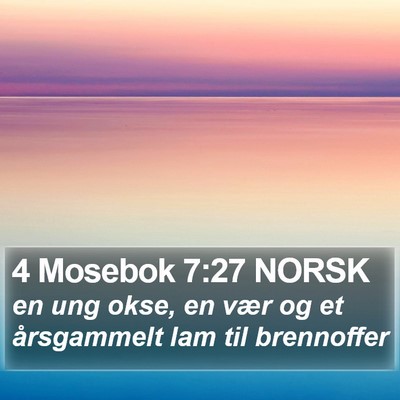 4 Mosebok 7:27 NORSK Bible Verse Image