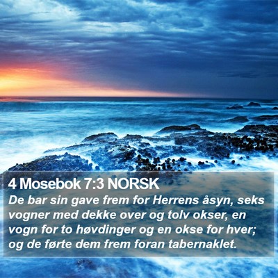 4 Mosebok 7:3 NORSK Bible Verse Image