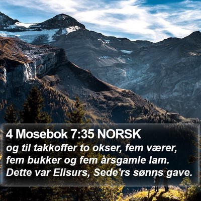4 Mosebok 7:35 NORSK Bible Verse Image