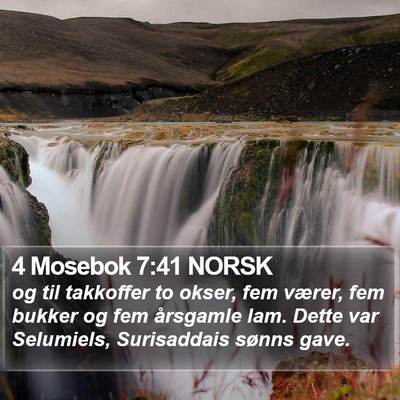 4 Mosebok 7:41 NORSK Bible Verse Image