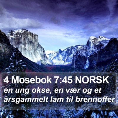 4 Mosebok 7:45 NORSK Bible Verse Image
