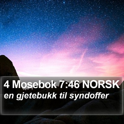 4 Mosebok 7:46 NORSK Bible Verse Image