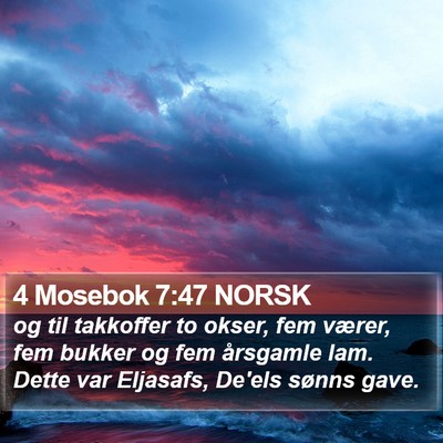 4 Mosebok 7:47 NORSK Bible Verse Image
