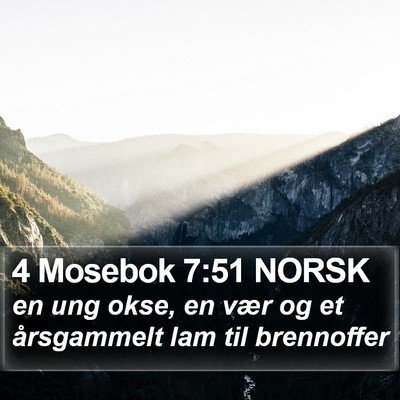 4 Mosebok 7:51 NORSK Bible Verse Image