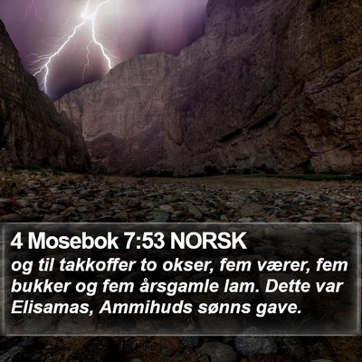 4 Mosebok 7:53 NORSK Bible Verse Image