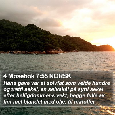4 Mosebok 7:55 NORSK Bible Verse Image